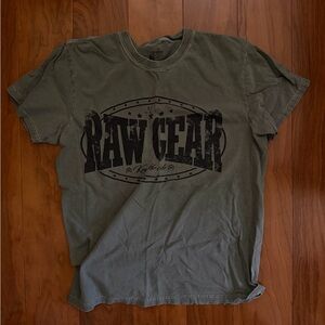 Raw Gear Men's Short Sleeve Logo Tee in Olive Green